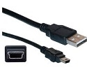 MINI USB CABLE 3 Feet Black