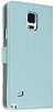 Wallet Case For Samsung Note 4 Light Blue